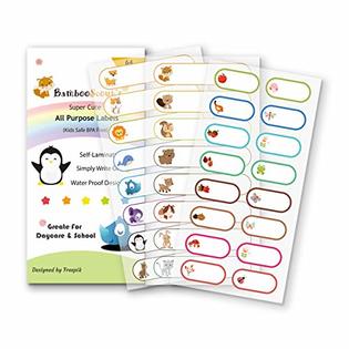 BambooScout Baby Bottle Labels for Daycare,School, Waterproof ...