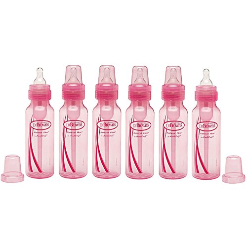 Dr. Browns Standard Pink 8oz Bottles - 6 Count