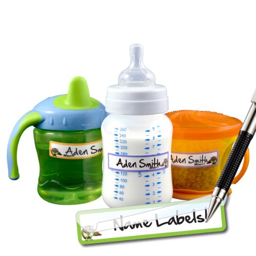 Whoozems Baby Bottle Waterproof Labels - Great for Daycare