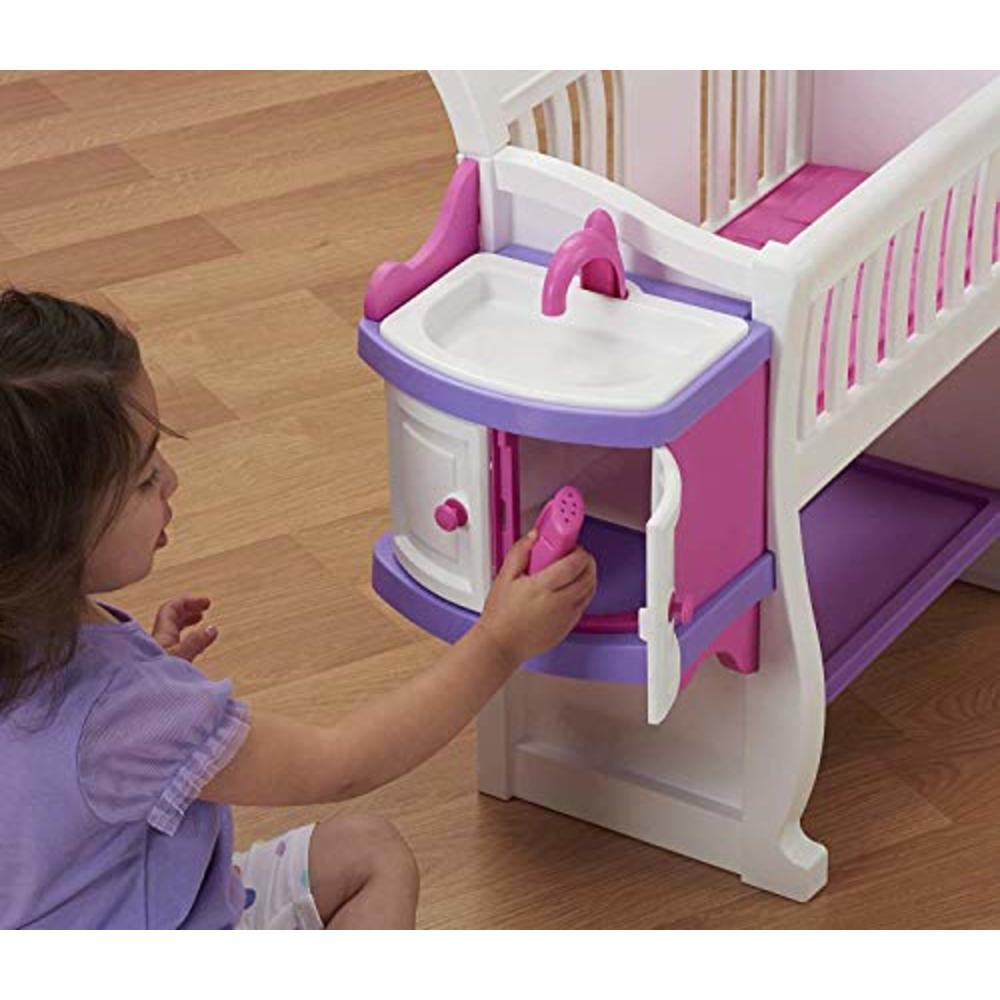 American Plastic Toys Kids’ My Very Own Nursery Baby Doll Playset, Doll Furniture, Crib, Feeding Station, Learn to Nurture and C
