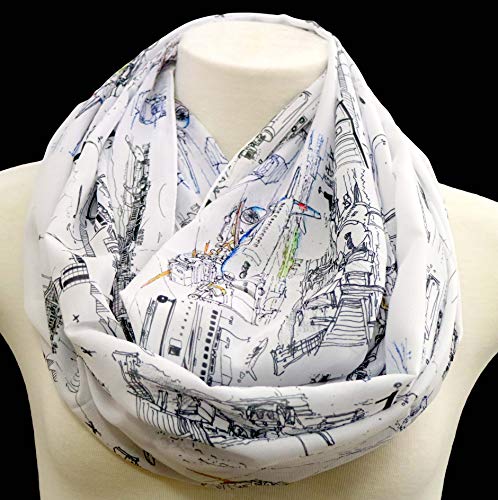Di Capanni Airport infinity Scarf women pilot aviation airplane Flight attendant Hostess for her
