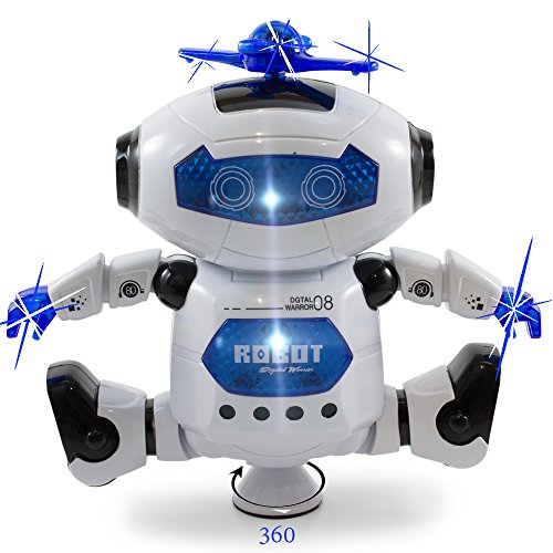 Kidsthrill KIDSTHRILL Dancing Robot â€“Musical and Colorful Flashing Lights  Kids Fun Toy Figure â€“ Spins and Side Steps