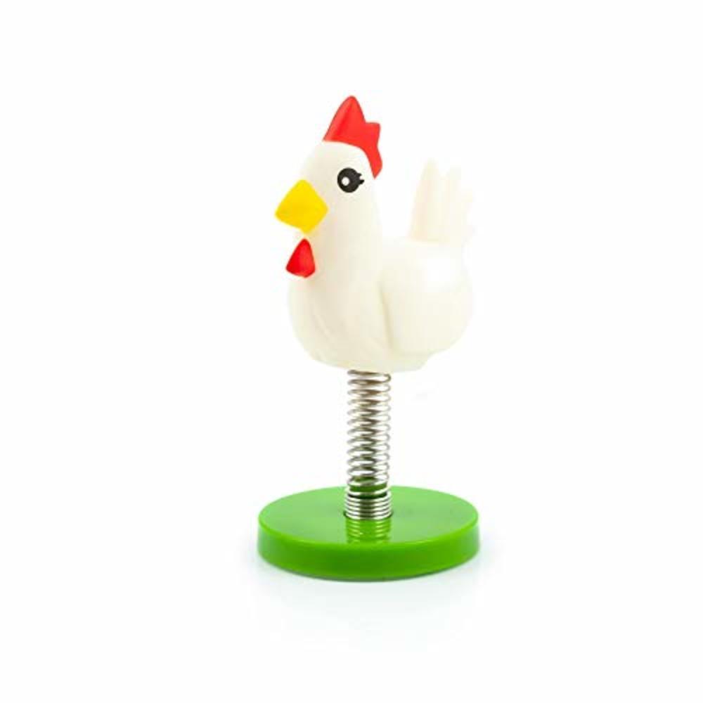 Legend of Zelda A Crowded Coops Legend of Zelda “Springz Chicken” Dashboard Accessory - Cute Plastic Bird On Spring Car Interior Decoration - Wi