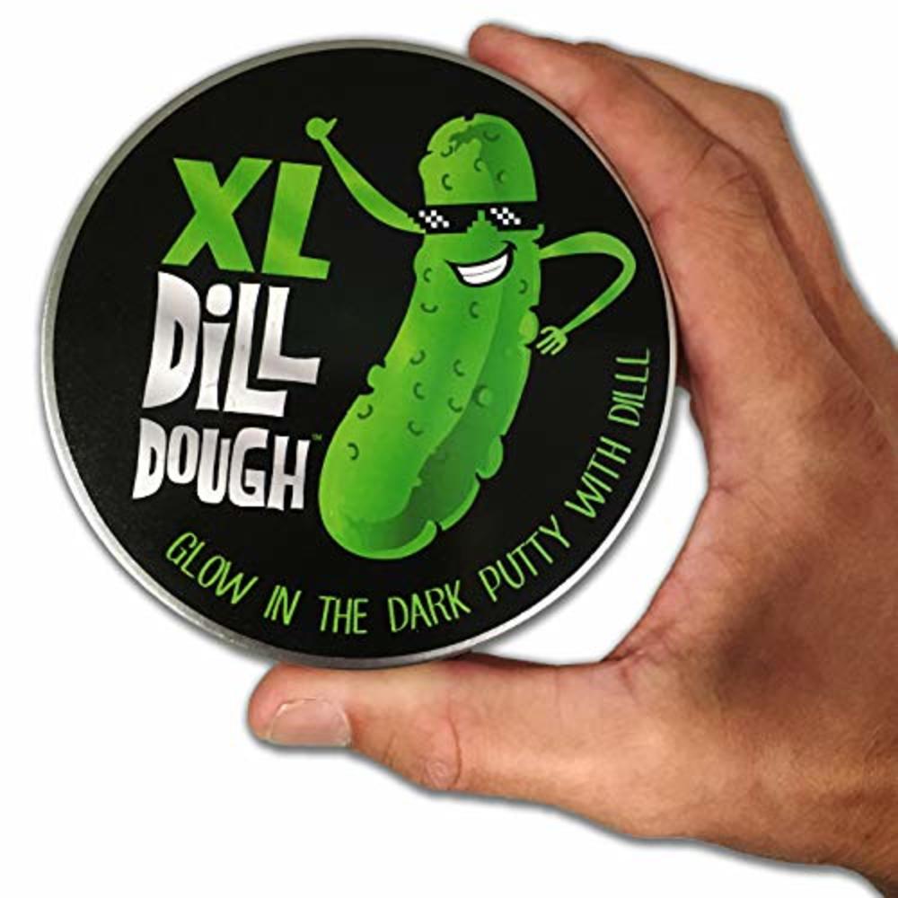 Gears Out XL Dill Dough Putty Glow in The Dark Stress Relief Toys for Girlfriends Green Pickle Stocking Stuffers for Women Adult
