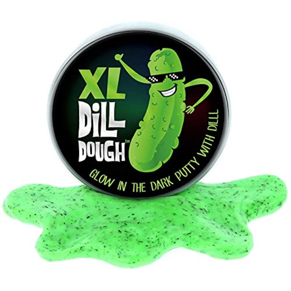 Gears Out XL Dill Dough Putty Glow in The Dark Stress Relief Toys for Girlfriends Green Pickle Stocking Stuffers for Women Adult