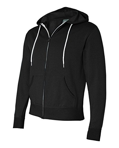 Independent Trading Co. AFX90UNZ Unisex Hooded Full-Zip Sweatshirt Black M
