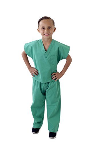 Natural Uniforms Childrens Costumes Scrub Set-Soft Touch (Surgical Green, 5/6)
