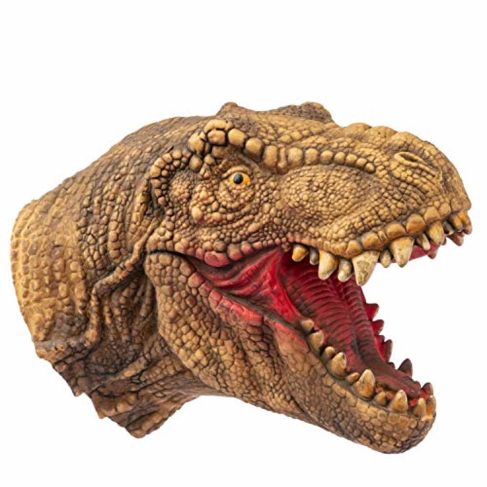 Yolococa Dinosuar Puppet Raptor T-rex Head Puppets Realistic Soft Latex  Rubber Animal Glove Hand Puppet for Kids