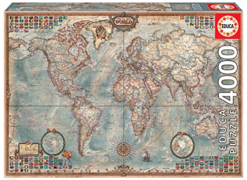 EDUCA 4,000 Piece Puzzle - The World Map
