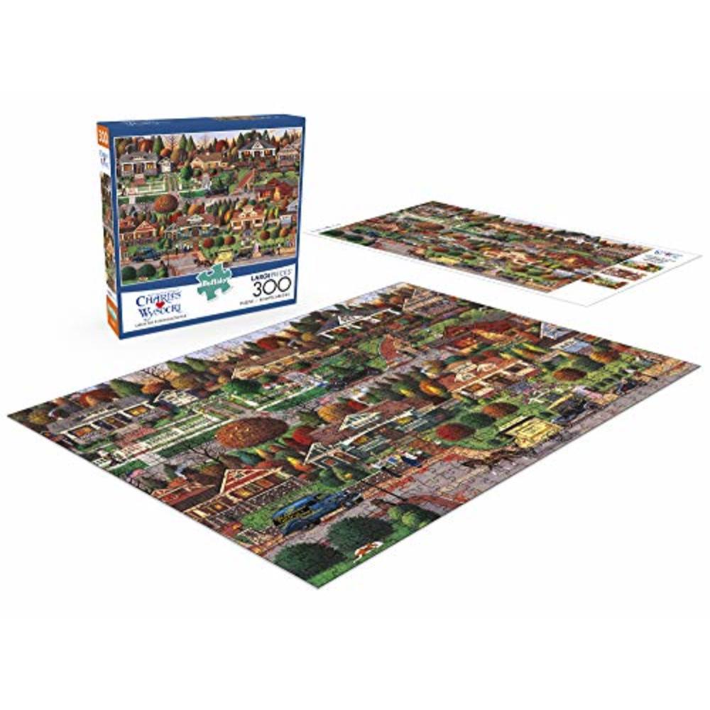 Buffalo Games & Puzzles Buffalo Games - Charles Wysocki - Labor Day in Bungalowville - 300 Large Piece Jigsaw Puzzle