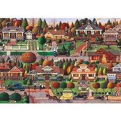 Buffalo Games & Puzzles Buffalo Games - Charles Wysocki - Labor Day in Bungalowville - 300 Large Piece Jigsaw Puzzle