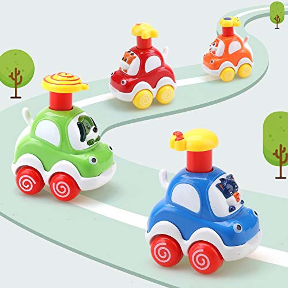 Amy & Benton Baby Toy Cars for 1 Year Old Toddler Cartoon Wind up Cars for 2 Year Old Boys Birthday Gift Toys Age 1