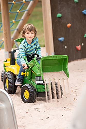 rolly toys John Deere Pedal Tractor with Working Loader and Backhoe Digger, Youth Ages 3+