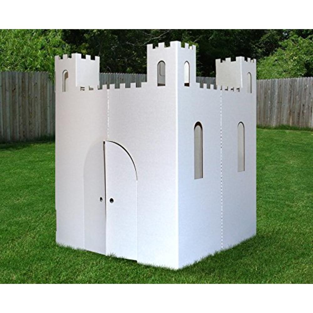 Easy Playhouse Blank Castle - Kids Art & Craft for Indoor & Outdoor Fun, Color, Draw, Doodle on this Blank Canvas–Decorate & Per