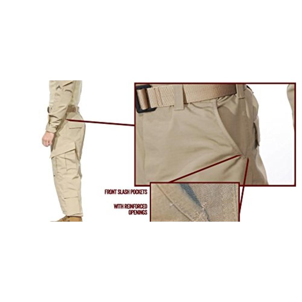 Tru-Spec Mens Tactical Response Uniform Pant, Khaki, Large Regular