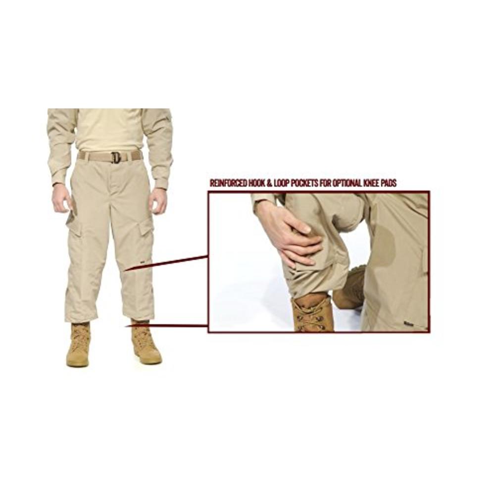 Tru-Spec Mens Tactical Response Uniform Pant, Khaki, Small Long