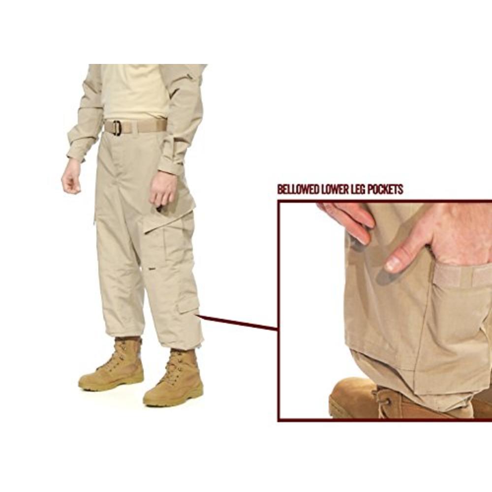 Tru-Spec Mens Tactical Response Uniform Pant, Khaki, Small Long