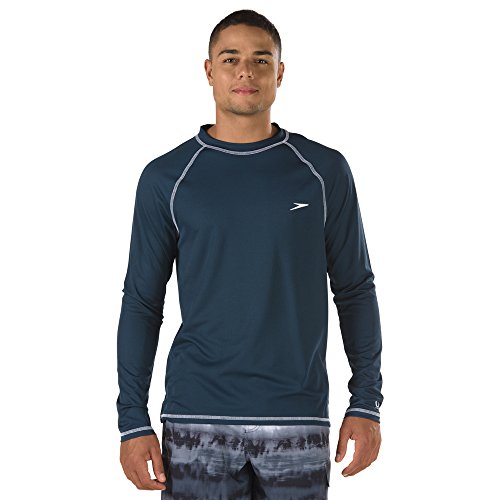 Speedo Mens Uv Swim Shirt Long Sleeve Loose Fit Easy Tee New Navy X Large Speedo Mens Uv Swim Shirt Long Sleeve Loose Fit Easy Tee New Navy X Large