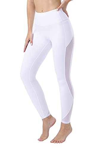 ongasoft ONGASOFT Yoga Pants for Women Fitness Running Workout Leggings  Tummy Control Side Pockets White