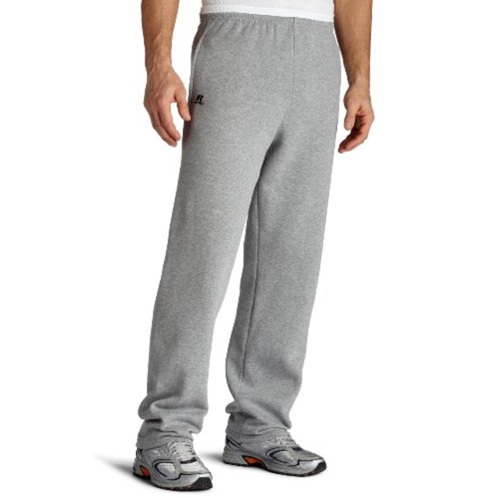 Russell Athletic Mens Dri-Power Open Bottom Sweatpants with Pockets, Oxford, Medium