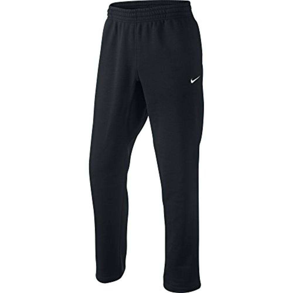Nike Club Swoosh Mens Fleece Sweatpants Pants Classic Fit, Large - Black/White