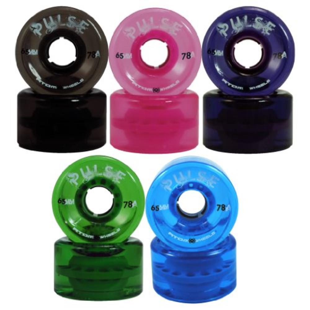 ATOM SKATES Pulse Pink Outdoor Quad Roller Skate Wheels Set of 4