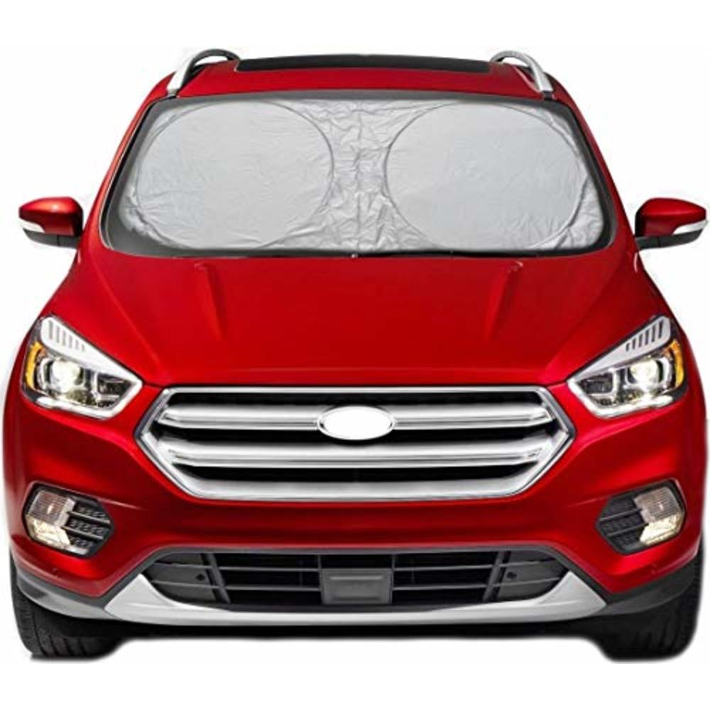 A1 Shades Windshield Sun Shade with Storage Pouch Durable 210T Nylon Blocking Windshield Sunshades Interior Accessories Protecti
