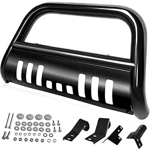 AUTOSAVER88 Bull Bar Compatible for 05-15 Toyota Tacoma 3" Tube Brush Push Grille Guard Front Bumper (Black)