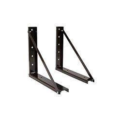Buyers Products 1701006B Bolted Black Formed Steel Mounting Brackets, 18 x 18 Inch, Set of 2