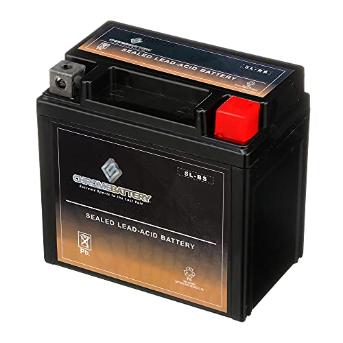Chrome Battery YTX5L-BS High Performance Motorcycle Battery - Maintenance Free - Sealed AGM