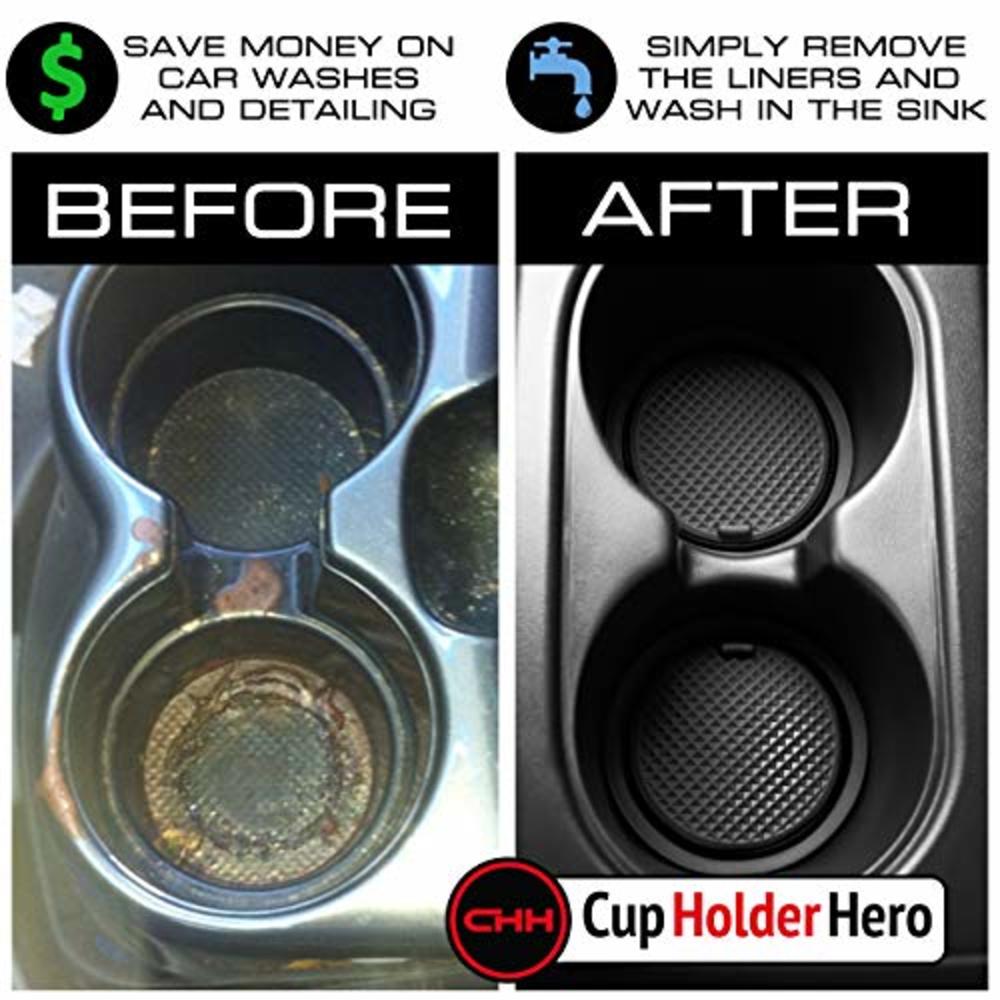 CupHolderHero fits Honda CRV Accessories 2017-2022 Premium Custom Interior Non-Slip Anti Dust Cup Holder Inserts, Center Console