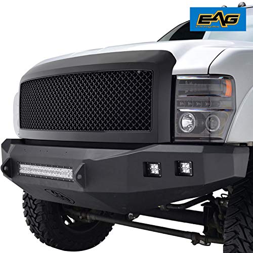 EAG Replacement Mesh Grille Black Front Hood Upper Grill Fit for 08-10 Super Duty
