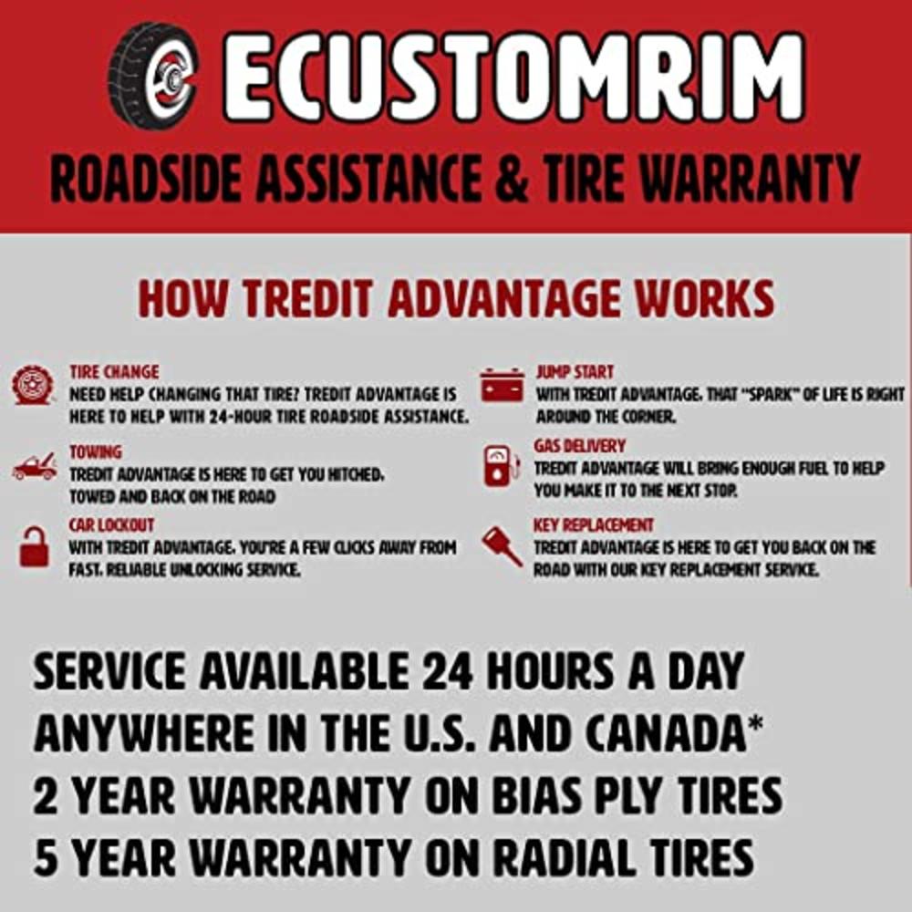 eCustomRim Radial Trailer Tire On Rim ST205/75R14 205/75-14 14 5 Lug Wheel Silver Modular