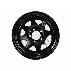 eCustomRim Trailer Rim Wheel 15 in. x 6 in. 15x6 5 Lug Hole Bolt Wheel Black Spoke Design