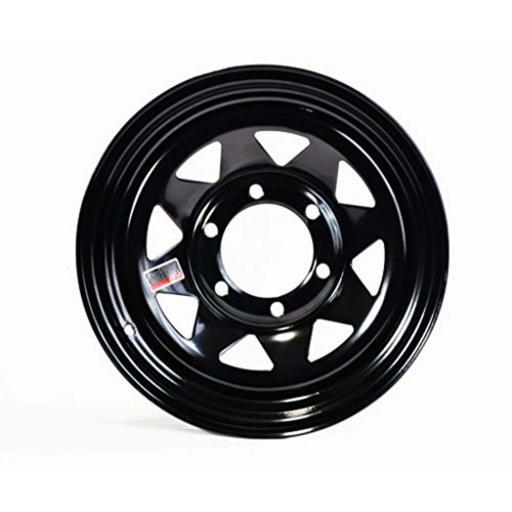 eCustomrim Trailer Wheel Rim 15X6 6-5.5 Black Spoke 2830 Lb. 4.27 Center Bore