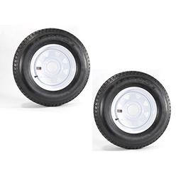 eCustomRim 2-Pk Trailer Tire On Rim ST175/80D13 175/80 13 in. LRC 5 Hole White Spoke Wheel
