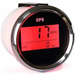 ELING Digital GPS Speedometer Odometer with Backlight 2" Red Backlight 12V 24V