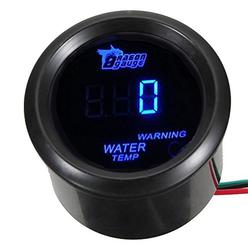 ESUPPORT Car 2" 52mm Digital Water Temp Gauge Temperature Meter Blue LED Light Celsius