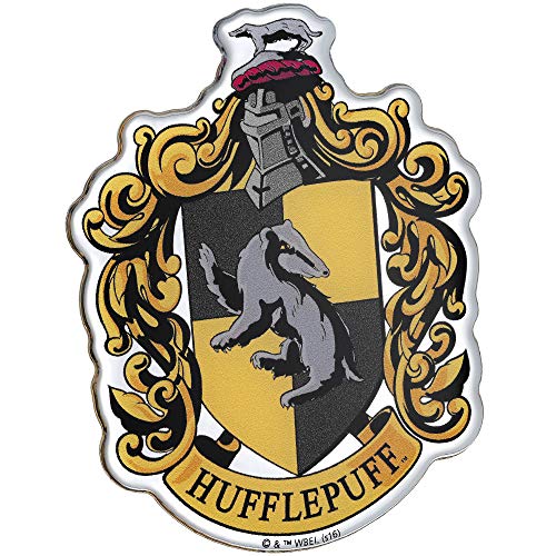 Fan Emblems Harry Potter Domed Chrome Car Decal - Hufflepuff Crest