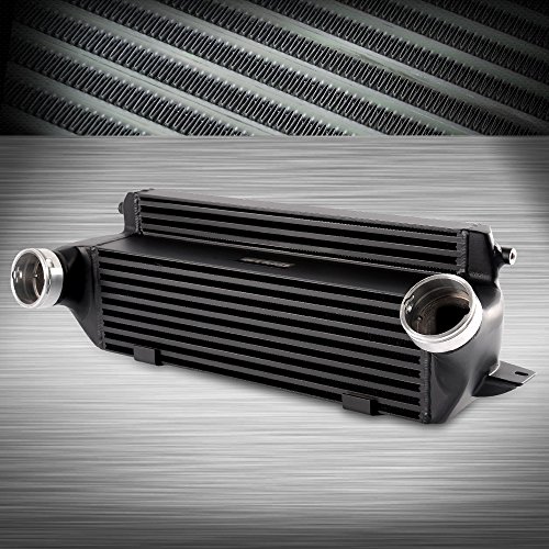 G-PLUS Front Mount Aluminum Turbo Intercooler Kit Compatible For BMW E82 E88 135i 1M E90 E91 E92 335i E89 Z4 Black