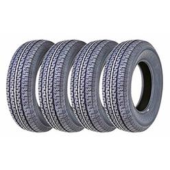 Grand Ride Set 4 FREE COUNTRY Premium Trailer Tires ST205/75R15 8PR Load Range D w/Featured Side Scuff Guard 11131