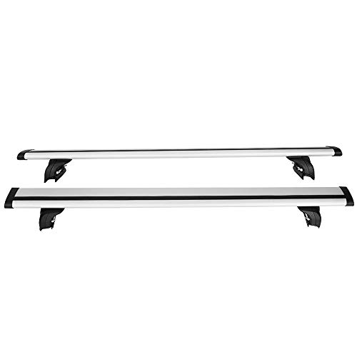 IKON MOTORSPORTS Cross Bar Compatible With 2008+ Audi Q5 2006+ Audi Q7 2016+ BMW X1, Roof Rack Top Rail Cargo Carrier by IKON MOTORSPORTS, 2009 2