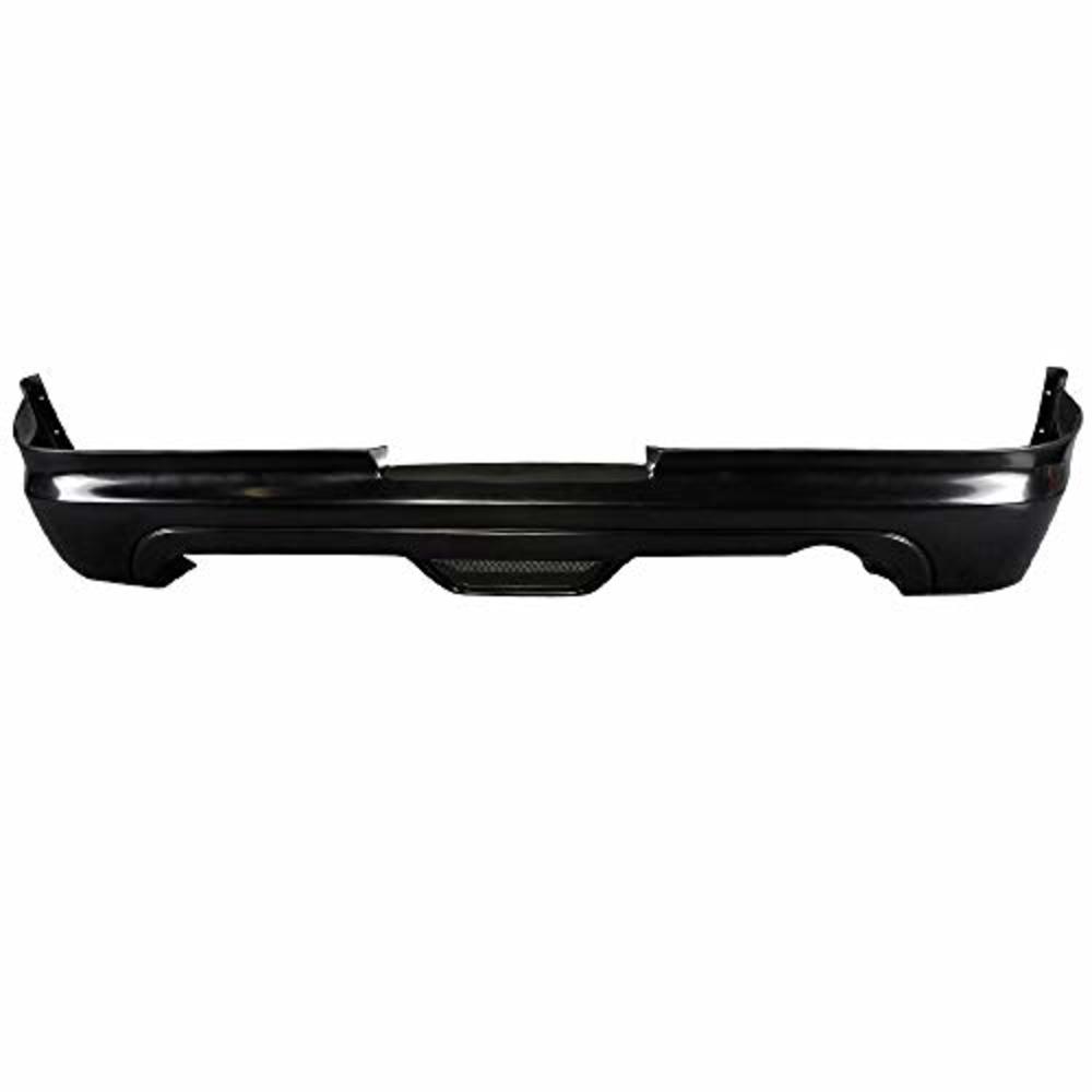IKON MOTORSPORTS Rear Bumper Lip Compatible With 2002-2004 Acura RSX, Unpainted Black PU Rear Splitter Spoiler Valance Chin Diffuser Body Kit by 