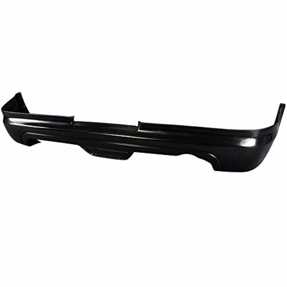 IKON MOTORSPORTS Rear Bumper Lip Compatible With 2002-2004 Acura RSX, Unpainted Black PU Rear Splitter Spoiler Valance Chin Diffuser Body Kit by 