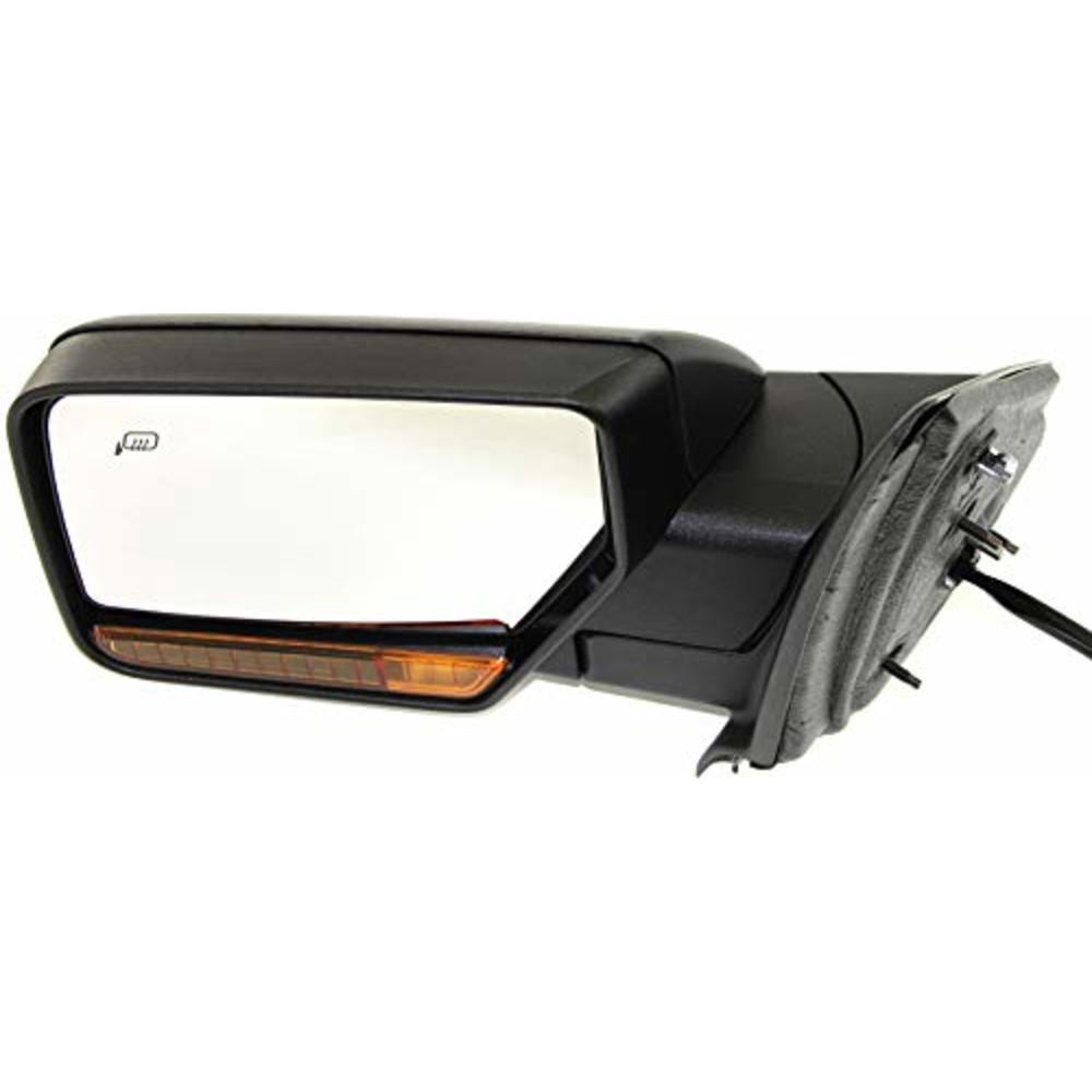 Kool-Vue Mirror Compatible with 2007-2017 Ford Expedition Power Manual Folding Heated with Memory Signal and Pdl Light Textured Black Dri