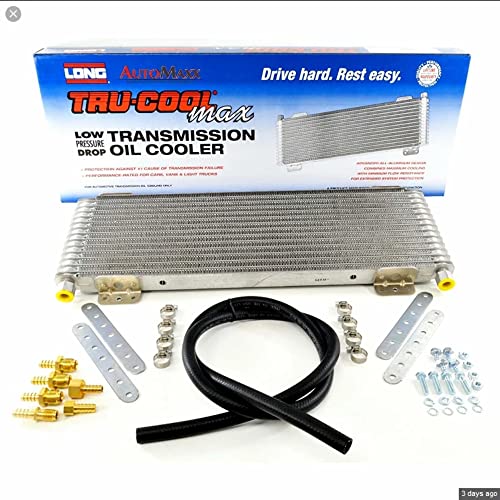 Long Tru-Cool Tru-Cool Max LPD4739 4739 40,000 GVW Low Pressure Drop Transmission Oil Cooler with Thermal Bypass