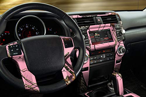 Mossy Oak Graphics Interior Auto Dash Kit, Easy to Install, No-fade, Cast Vinyl, Break-up Pink 14011-BUP
