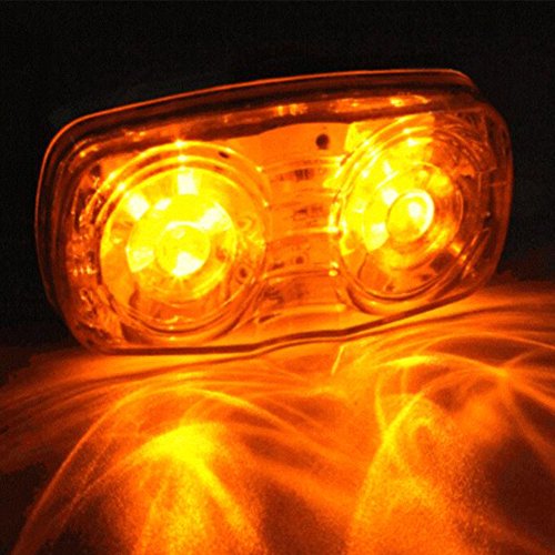 NEW SUN 4x RV Camper Trailer Marker LED Lights 10 Diodes Double Bullseye Clearance Lights Red/Amber