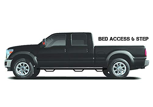 N-FAB D10110MC-6-TX Textured Black Nerf Step; Bed Access Dodge Ram 2500 / 3500 Mega Cab 6.4 Bed (Fits Single Rear Wheel & Dually
