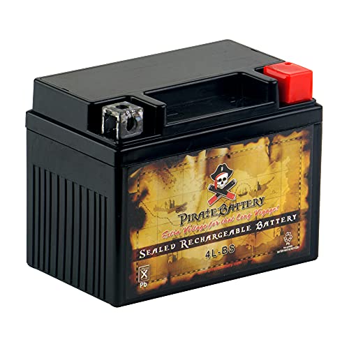 Pirate Battery - YTX4L-BS High Performance - Maintenance Free - Sealed AGM Motorcycle Battery